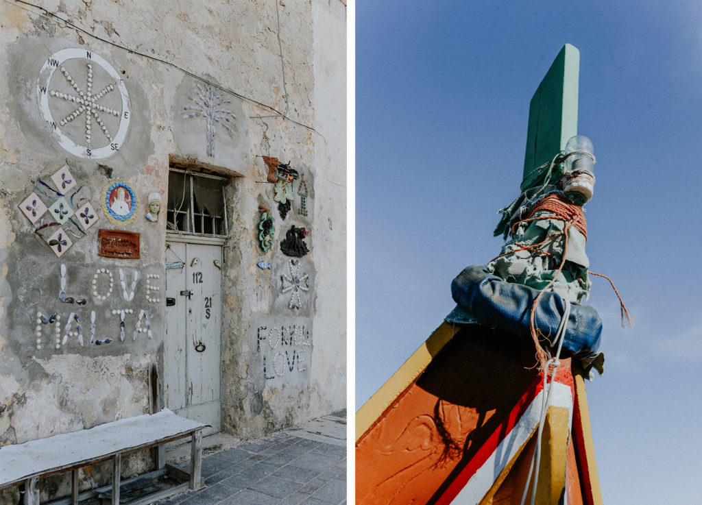 Mur décoré - Avant d'une barque maltaise - Marsaxlokk