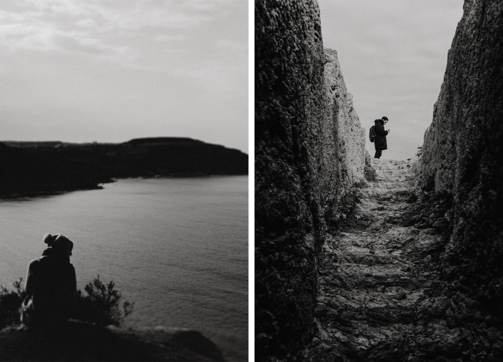 Portrait homme et femme en noir et blanc - Tal-Mixta Cave - Gozo